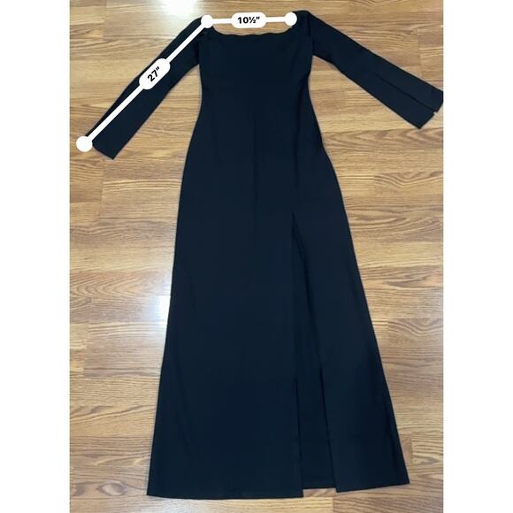 Alexis Katana Off The Shoulder Slit cocktail Maxi Dress In Black XS - Picture 8 of 15